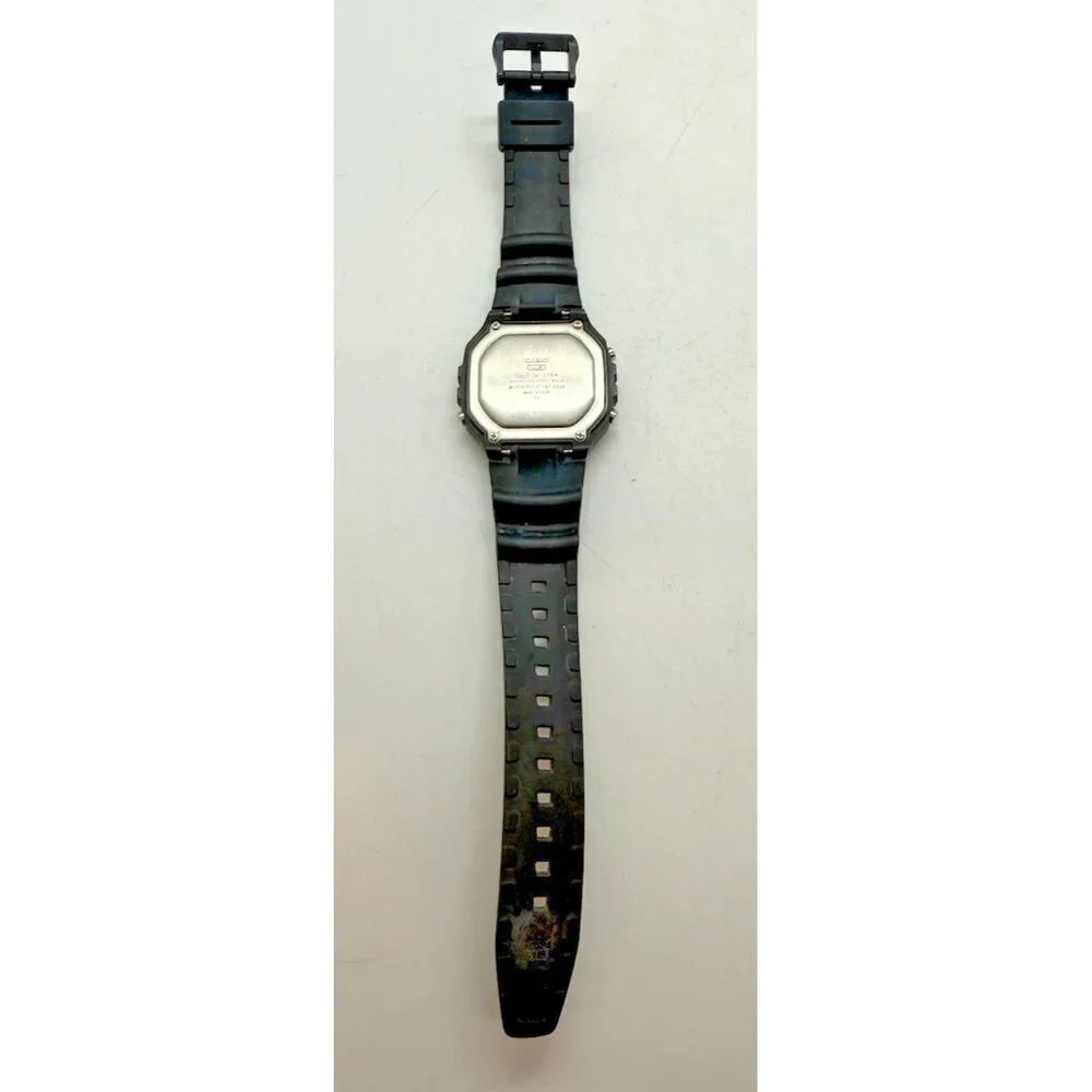 Casio Illuminator Men's Watch 3224 W-218H Black Resin Band Alarm Chrono WR 50M